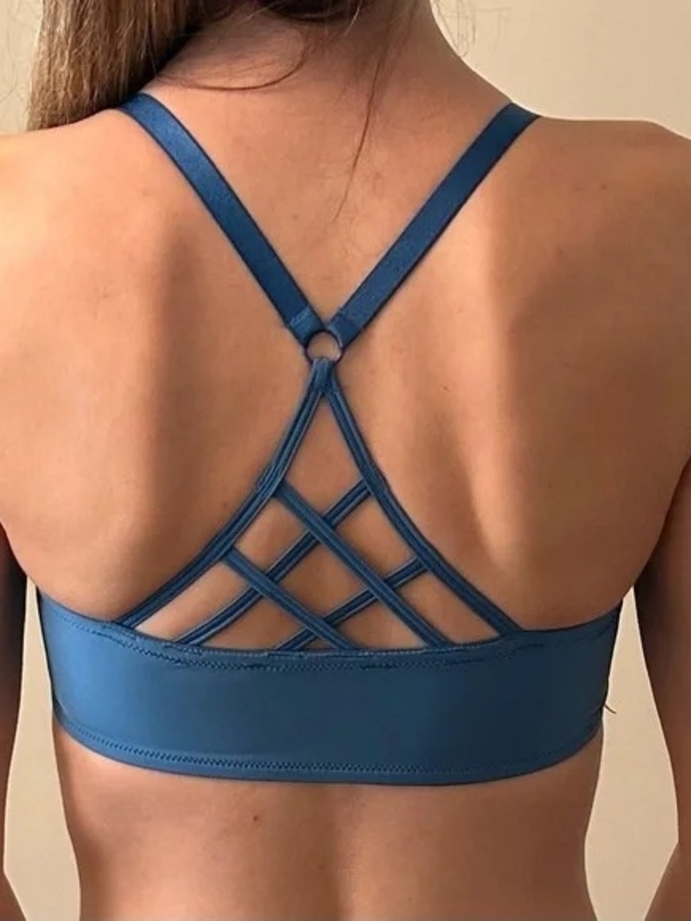 Victoria's Secret Lined Perfect Coverage Teal Strappy Back Bra - 38DD